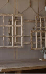 Set Of 4 Window Frame Wall Art. X-Large 41" X 24"T  Large 26" X 31"T  Medium 21" X 24"T  Small 16" X 20"T