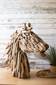 Driftwood Horse Head Table Sculpture 30.5" X 9" X 27"T