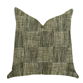 Plutus Foursquare Avenue in Green Tones Luxury Throw Pillow