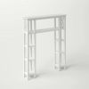 Over the Toilet Bathroom Shelving Unit with 9-Shelves in White Wood Finish