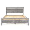 Queen Size FarmHouse Traditional Rustic Gray Platform Bed