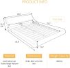 Full Modern Black Faux Leather Upholstered Platform Bed Frame with Headboard