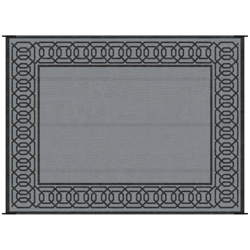 Outsunny Reversible Outdoor Rug, 9' x 12' Waterproof Plastic Straw Floor Mat, Portable RV Camping Carpet, Large Floor Mat for Backyard, Deck, Picnic