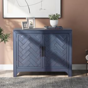 40'' Modern Console Table Sofa Table with 2 Shelves and Adjustable Accent Storage Cabinet for Living Room