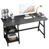 55" Laptop Desk; Trestle Desk; Study Desk; Laptop Desk; Workstation with Storage Shelves