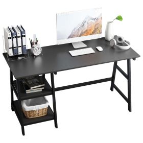 55" Laptop Desk; Trestle Desk; Study Desk; Laptop Desk; Workstation with Storage Shelves