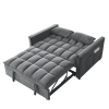 Sleeper Sofa, Convertible Sofa, Recliner, Bed, 3-in-1, 3-Position Adjustable Backrest, 2-Seater Sectional, Two Side Pockets, 2 Pillows for Living Room