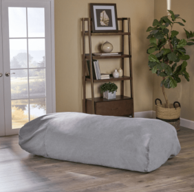 Kasper Water Resistant 6'x3' Lounger Bean Bag, Charcoal