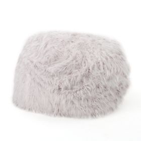 Mahin 5 Foot Rounded Faux Fur Bean Bag, Lavender