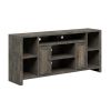 Bridgevine Home Joshua Creek 74 inch TV Stand Console for TVs up to 85 inches, No Assembly Required, Barnwood Finish
