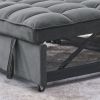 Sleeper Sofa, Convertible Sofa, Recliner, Bed, 3-in-1, 3-Position Adjustable Backrest, 2-Seater Sectional, Two Side Pockets, 2 Pillows for Living Room