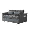 Sleeper Sofa, Convertible Sofa, Recliner, Bed, 3-in-1, 3-Position Adjustable Backrest, 2-Seater Sectional, Two Side Pockets, 2 Pillows for Living Room