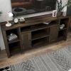 Bridgevine Home Joshua Creek 74 inch TV Stand Console for TVs up to 85 inches, No Assembly Required, Barnwood Finish
