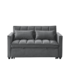 Sleeper Sofa, Convertible Sofa, Recliner, Bed, 3-in-1, 3-Position Adjustable Backrest, 2-Seater Sectional, Two Side Pockets, 2 Pillows for Living Room