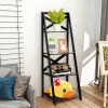 4 Tier Stepping Bookshelf Bookshelf Storage Display Tilt Home Office Decor