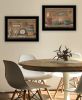 "Shelf Treasures" 2-Piece Vignette By Pam Britton, Ready to Hang Framed Print, Black Frame
