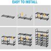 20-24 pairs shoe organizer metal stackable and detachable multifunctional display rack for entryway; closet and bedroom