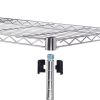 4-Tire 35"L x14"Wx47"H Steel Rack Metal Shelf; Adjustable Unit Garage Kitchen Storage; Chrome
