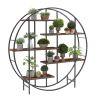 New Innovation Living Room Furniture Book Shelf Round 5-Tier Metal Plant Stand bookcase storage rack Terrace Garden Balcony Display Stand