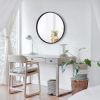 Black 16 IN Metal Round mirror