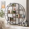 New Innovation Living Room Furniture Book Shelf Round 5-Tier Metal Plant Stand bookcase storage rack Terrace Garden Balcony Display Stand