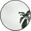 Black 16 IN Metal Round mirror