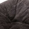 Vida 3 Foot Rounded Faux Fur Bean Bag, Brown/Beige