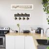 "Kitchen Print & Mug Rack" 2-Piece Vignette By Trendy Decor 4U, White Frame