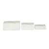 White Marble Box with Gold Linear Lines; Pack of 3