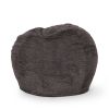 Vida 3 Foot Rounded Faux Fur Bean Bag, Brown/Beige