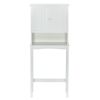 Over-The-Toilet Bathroom Cabinet with Shelf and Two Doors Space-Saving Storage;  Easy to Assemble;  White