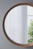 31.5" Round Pine Wood Mirror, Wall Mounted Mirror Home Decor for Bathroom Living Room