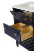 Vanity Sink Combo featuring a Marble Countertop, Bathroom Sink Cabinet, and Home Decor Bathroom Vanities - Fully Assembled Blue 24-inch Vanity with Si