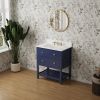 Vanity Sink Combo featuring a Marble Countertop, Bathroom Sink Cabinet, and Home Decor Bathroom Vanities - Fully Assembled Blue 30-inch Vanity with Si