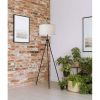 58" Black Metal Tripod Floor Lamp, Modern, Young Adult Dorms and Adult Home Office Use.