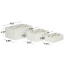 White Marble Box with Gold Linear Lines; Pack of 3
