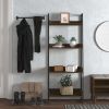 Mixed Material 4-Shelf Bookcase; Walnut