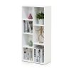 Reversible 7-Cube Open Shelf Bookcase in White