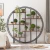 New Innovation Living Room Furniture Book Shelf Round 5-Tier Metal Plant Stand bookcase storage rack Terrace Garden Balcony Display Stand
