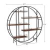 New Innovation Living Room Furniture Book Shelf Round 5-Tier Metal Plant Stand bookcase storage rack Terrace Garden Balcony Display Stand
