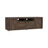 DEPOT E-SHOP Hollywood Tv Stand for TV¬¥s up 60", Double Door Cabinets, One Flexible Cabinet, Dark Walnut