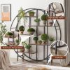 New Innovation Living Room Furniture Book Shelf Round 5-Tier Metal Plant Stand bookcase storage rack Terrace Garden Balcony Display Stand