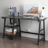 55" Laptop Desk; Trestle Desk; Study Desk; Laptop Desk; Workstation with Storage Shelves
