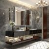 48x30inch Wall Mounted Bevel Wall Mirror For Bathroom Silver Metal Frame Decorative Rectangular Home Decor Corner Hangs Farmhouse Mirror(Horizontal &