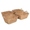 Rectangular Water Hyacinth Basket, Set of 4