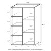 Reversible 7-Cube Open Shelf Bookcase in White