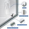 48x30inch Wall Mounted Bevel Wall Mirror For Bathroom Silver Metal Frame Decorative Rectangular Home Decor Corner Hangs Farmhouse Mirror(Horizontal &
