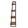 Mixed Material 4-Shelf Bookcase; Walnut