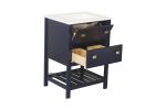 Vanity Sink Combo featuring a Marble Countertop, Bathroom Sink Cabinet, and Home Decor Bathroom Vanities - Fully Assembled Blue 24-inch Vanity with Si