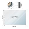 48x30inch Wall Mounted Bevel Wall Mirror For Bathroom Silver Metal Frame Decorative Rectangular Home Decor Corner Hangs Farmhouse Mirror(Horizontal &